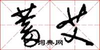 刘少英蓄艾草书怎么写