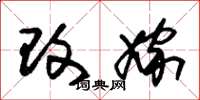 朱锡荣改嫁草书怎么写
