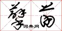 刘少英孽苗草书怎么写