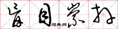 刘少英盲目崇拜草书怎么写