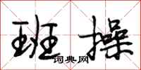 段相林班操行书怎么写