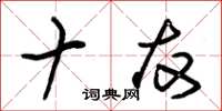 朱锡荣十友草书怎么写
