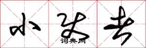 朱锡荣小使者草书怎么写