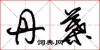 朱锡荣丹叶草书怎么写