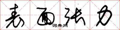 朱锡荣表面张力草书怎么写