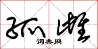 朱锡荣孤雌草书怎么写