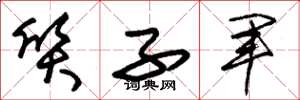 朱锡荣质子军草书怎么写