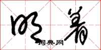 朱锡荣明着草书怎么写