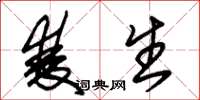 朱锡荣双生草书怎么写
