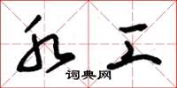 朱锡荣水工草书怎么写
