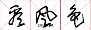 朱锡荣看风色草书怎么写