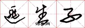 朱锡荣逃生子草书怎么写