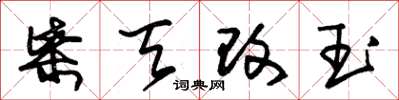 朱锡荣柴天改玉草书怎么写