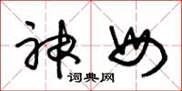 朱锡荣神母草书怎么写
