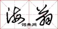 朱锡荣海翁草书怎么写