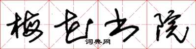 朱锡荣梅花书院草书怎么写
