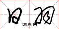 朱锡荣日羽草书怎么写