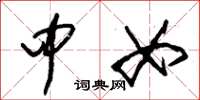 朱锡荣中女草书怎么写