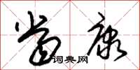 朱锡荣当康草书怎么写