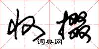 朱锡荣收掇草书怎么写