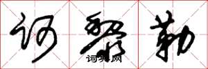 朱锡荣诃黎勒草书怎么写