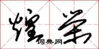 朱锡荣煌荣草书怎么写