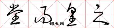 曾庆福堂而皇之草书怎么写