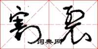 曾庆福割裂草书怎么写