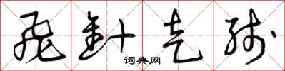 曾庆福飞针走綫草书怎么写