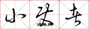 曾庆福小使者草书怎么写