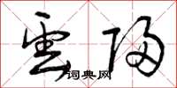 曾庆福云归草书怎么写