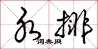 曾庆福水排草书怎么写