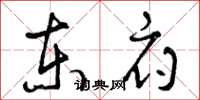 曾庆福东府草书怎么写