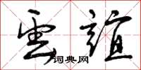 曾庆福云谊草书怎么写