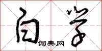 曾庆福白学草书怎么写