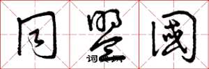 曾庆福同盟国草书怎么写