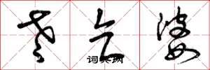 曾庆福老乞婆草书怎么写