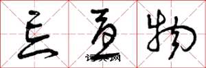 曾庆福忘忧物草书怎么写