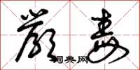 曾庆福严毒草书怎么写