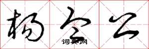 曾庆福杨令公草书怎么写