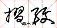 朱锡荣摺纹草书怎么写