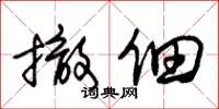 朱锡荣撤佃草书怎么写