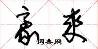 朱锡荣豪爽草书怎么写