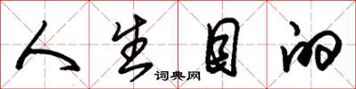 朱锡荣人生目的草书怎么写