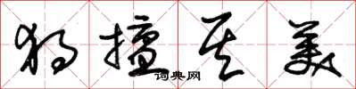 朱锡荣独擅其美草书怎么写