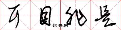 朱锡荣耳目非是草书怎么写