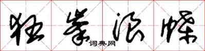 朱锡荣狂峰浪蝶草书怎么写
