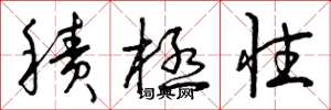 曾庆福积极性草书怎么写