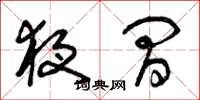 曾庆福夜间草书怎么写