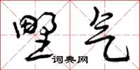 曾庆福野气草书怎么写